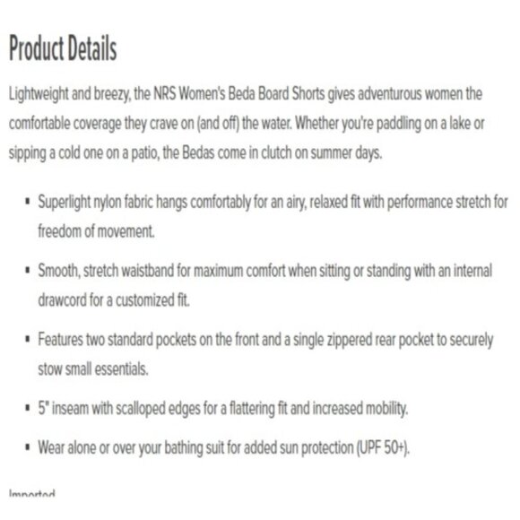 NRS Women's Beda Board Surf Shorts Mediteranea🆕📦🏃💨⚡ - Picture 13 of 15